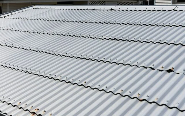 Corrugated metal roof sheeting and fixings